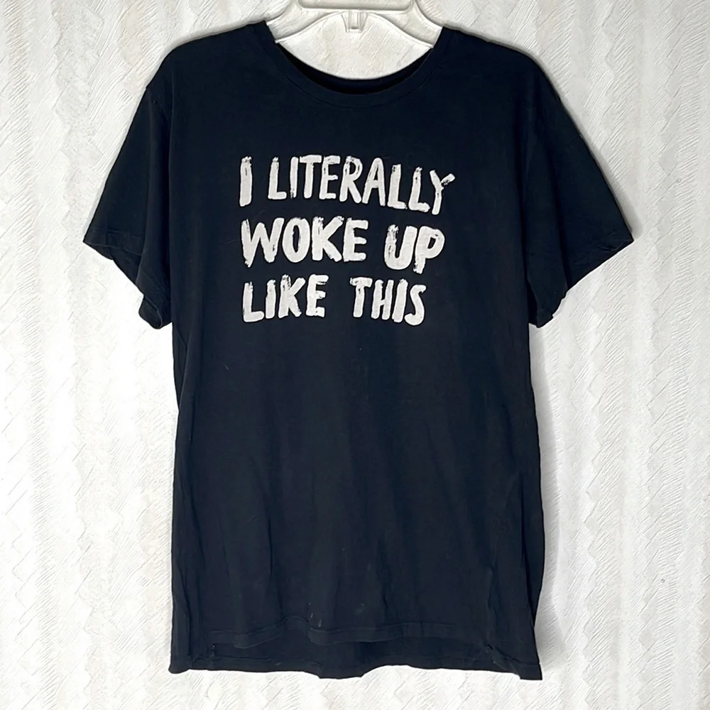 ❤️ TBAR graphic I woke up like this Tshirt Size M - Picture 2 of 4